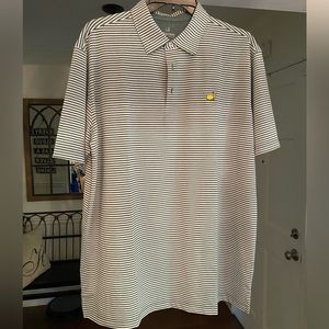 Men’s Green Stipe Masters’ Tech Polo